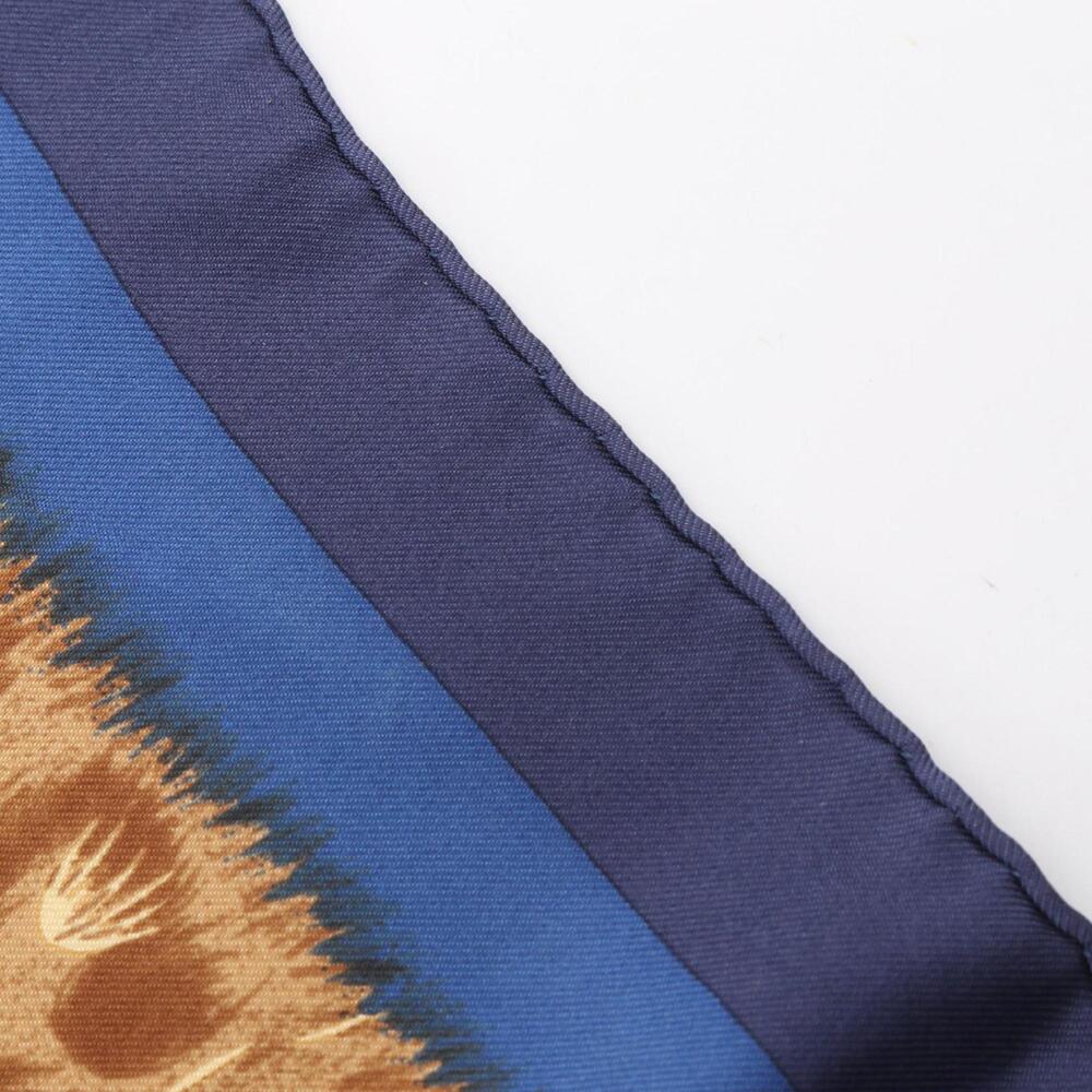 HERMES Brown Silk Scarf - Picture 7 of 9